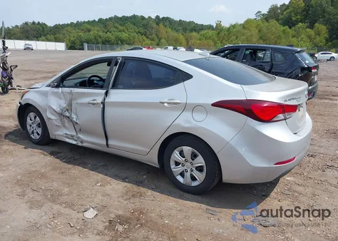 2016 Hyundai Elantra Se from USA, damaged, VIN 5NPDH4AE1GH663618
